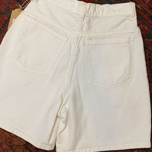 Vintage High Waisted White Denim Short
